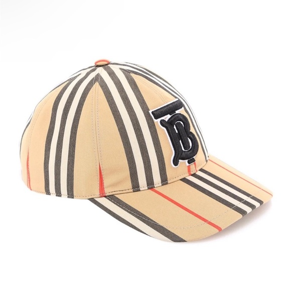 Burberry TB Monogram Vintage Check Baseball Cap with snap - Picture 5 of 5